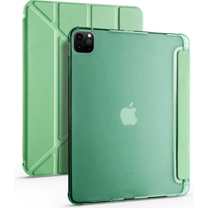 Apple iPad Pro 12.9 6.nesil (2022) Yatay ve Dikey Standlı Antişok Köşe Korumalı Kalemlikli Origami Slikon Kılıf A2436 A2437 A2764 A2766