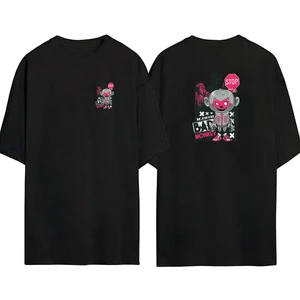 The Wert  Bad Monkey Ön Arka Baskılı Sıyah Oversize T-Shirt