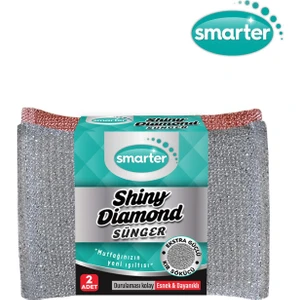 SMARTER Shıny Diamond Bulaşık Sünger 2 Li Ovma Inox
