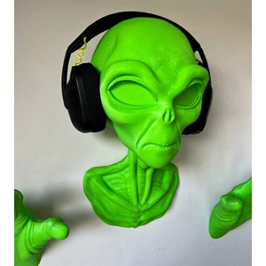 Uzaylı/alien Görünümlü Dekoratif Kulaklık Standı, Duvara Monte Dekoratif Kulaklık Tutacağı, Kulaklık Tutucu