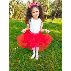 Angel's Collection Kız Çocuk Tütü   Puantiyeli - ASTARLI