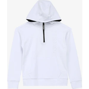 Discovery Expedition Beyaz Erkek Çocuk Kapüşonlu Relaxed Baskılı Sweatshirt D4SB-SWT3031