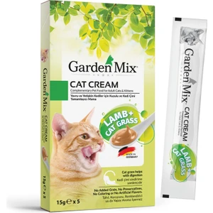 Garden Mıx Kedi Kreması Kuzu+Kedi Otu 15GR*5