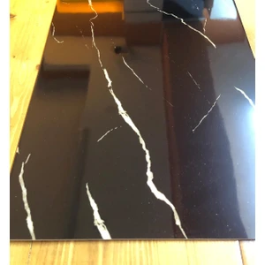 30X60CM Siyah Mermer Desenli Kendinden Yapışkanlı Seramik Desen Banyo Wc Kaplama Pvc Duvar Paneli