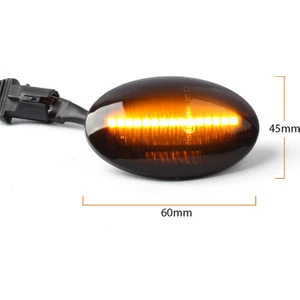 2 Adet LED Dinamik Yan Ikaz Lambaları Dönüş Sinyali Flaşör Opel Corsa B Corsa Cf Combo B Combo C (Yurt Dışından)