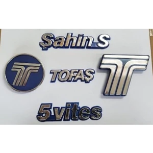 Tofaş Şahin S Ön Panjur Bagaj Arma Yazı Takım 5 Adet
