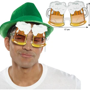 Altın Renk Bira Bardağı Şeklinde Parti Gözlüğü 1 Adet Hawai Retro Oktoberfest