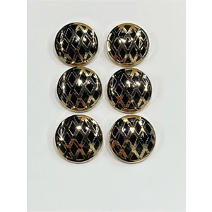 Karan Tuhafiye Metal Düğme/kaban Manto Boyu/ 6 Lı Set/2,5 CM/JX008