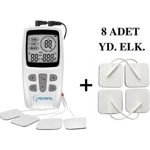 Tens Ems Masaj Cihazı Ve Kablolu Yedek Elektrod Tens 8'Li