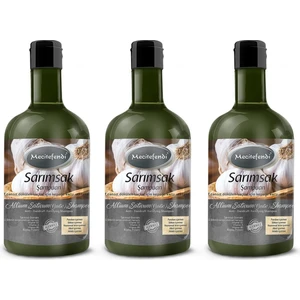 Sarımsak Şampuan 400 ml Saç Dökülmesine ve Kepeğe Karşı Bitki Özlü Şampuan 3'lü