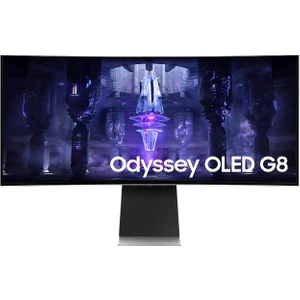 34"Smart Odyssey OLED G8 0.03 Ms 175Hz(HDMI+USB) UWQHD 1800R Curved Gaming Monitör LS34BG850SUXUF