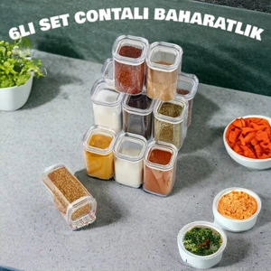 NY Home Ny Homecontalı 6 Adet Baharatlık Etiket Hediyeli