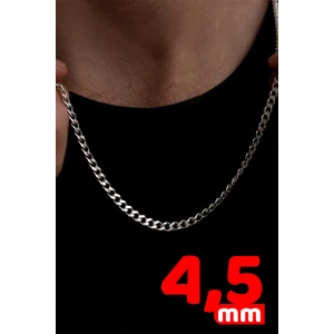 Osmanlı Gümüş 4.5mm Gurmet Zinciri Erkek Bayan 925 Ayar Gümüş Kolye Zincir 2472532776430