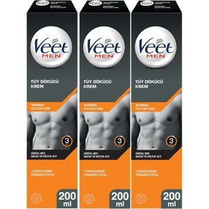 Veet Men Erkeklere Özel Tüy Dökücü Krem 200 ml X 3