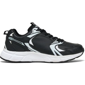 Tonny Black Unisex Siyah Cilt Faylon Taban Bağcıklı Spor Ayakkabı