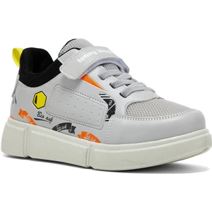 Tonny Black Çocuk Unisex Buz Siyah Rahat Kalıp Cırtlı Ayakkabı