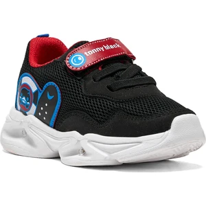 Tonny Black Çocuk Unisex Siyah Kırmızı Tonny Black Işıklı Cırtlı Ayakkabı