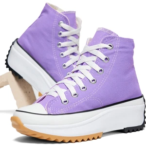 Tonny Black  Lila Rahat Kalıp Bağcıklı Uzun Spor Ayakkabı