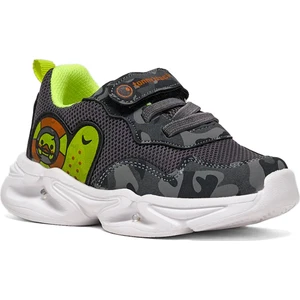 Tonny Black Çocuk  Füme Kamuflaj Tonny Black Işıklı Cırtlı Ayakkabı