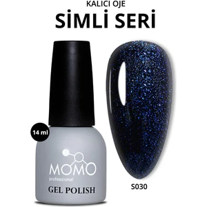 Momo Professional Kalıcı Oje S030 Yaldızlı Gece Mavisi 14 ml