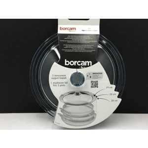 590280 Borcam Tencere Kapağı 24-26-28CM Tekli