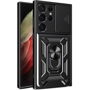 Samsung Galaxy S23 Ultra Kılıf Sert Silikon Pars Yüzüklü Tank Kapak