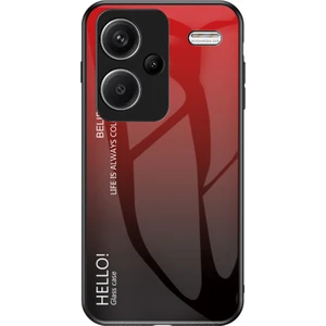 4U Sky Xiaomi Redmi Için Note 13 Pro+ 5g Gradyan Temsilli Cam Damla Damla Koruma Sınıfı Kırmızı Siyah (Yurt Dışından)