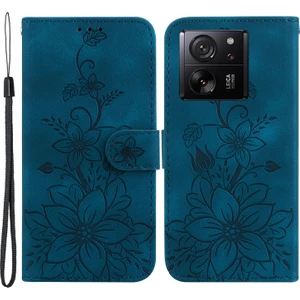 4U Sky Xiaomi Için Redmi K60 Ultra/xiaomi 13T/13T Pro Kasa Baskılı Deri Stand Telefon Kapak-Dark Blue (Yurt Dışından)