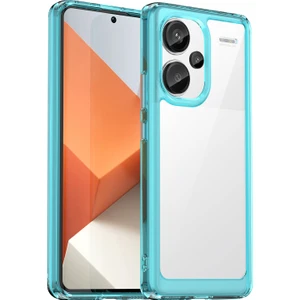 4U Sky Xiaomi Redmi Için Note 13 Pro + 5g Telefon Kılıfı Tpu + Akrilik Kapak Renkli Çerçeve Şömine Mavi (Yurt Dışından)