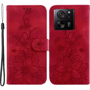 4U Sky Xiaomi Redmi K60 Ultra/xiaomi 13T/13T Pro Kılıfı Baskılı Deri Stand Telefon Kapak-Kırmızı (Yurt Dışından)