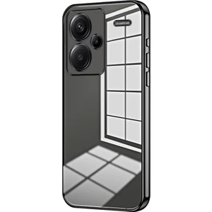 4U Sky Xiaomi Redmi Için Note 13 Pro+ 5g Kasa Crystal Clear Yumuşak Tpu Telefon Kabuğu Hassas Lens Kesim Black (Yurt Dışından)