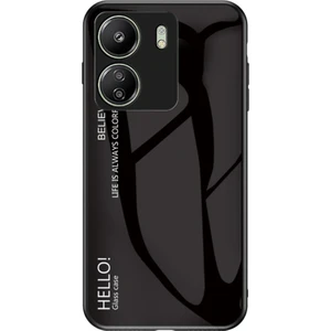 4U Sky Xiaomi Redmi 13C 4g/poco C65 4g Temperli Cam Kılıfı Gradyan Telefon Kapağı Black (Yurt Dışından)