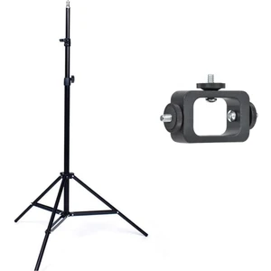 Coverzone 2'li Set Tripod ve Montaj Adaptörü, Canlı Yayın/fotoğrafçılık Işık Yayıncı Için Vidalı Evrensel Cep Telefonu Tutucu, Cep Telefonu Için Tripod