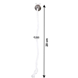 Kopçalı Kandil Fitili 6 Adet Set İp Kalınlık 4 mm