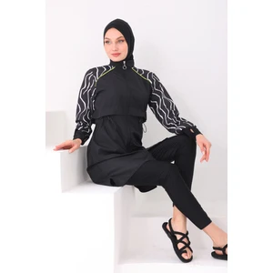 Remsa Mayo Tam Kapalı Tesettür Mayo Duru 2425 Siyah