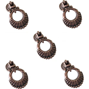 5 Adet Gerdan Sarkaç Eskitme Düğme Antik Bakır Mobilya Kulp