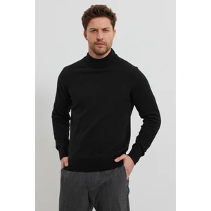 Livio Ferri Erkek Yünlü Normal Kalıp Yarım Balıkçı Boğazlı Yaka Triko Kazak