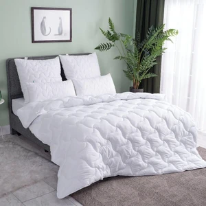 Miabella Home 155X215 Tek Kişilik Mikrofiber Saten  Beyaz Yorgan Eko 12542