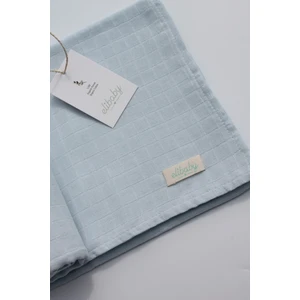 Pamuk Müslin Örtü Bebe Mavi (90X100 Cm)