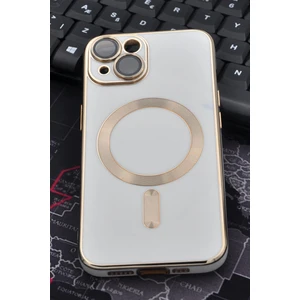 NOVKA Phone Accessories  iPhone 13 Uyumlu Magsafe Özellikli Lens Korumalı Renkli Kılıf Krem
