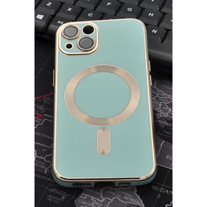 NOVKA Phone Accessories  iPhone 14 Plus Uyumlu Magsafe Özellikli Lens Korumalı Renkli Kılıf Mint Yeşili