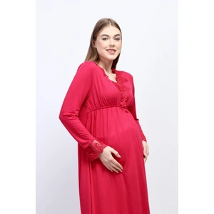 Vişne Hamile Lohusa Gecelik