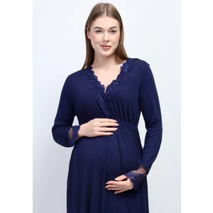 Lacivert Hamile Lohusa Gecelik