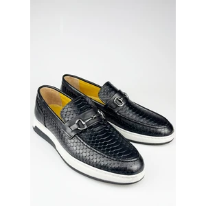 Deri Siyah Ultra Rahat Erkek Günlük Loafer Ayakkabı