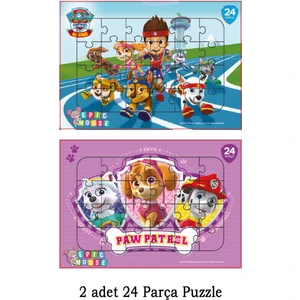 Epic Mouse Paw Patrol Eğitici Puzzle Seti- Yeni Başlayacaklara - 2 x 24 Parça Frame Puzzle/yapboz