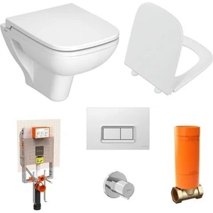 Vitra S20 Smoothflush (Kanalsız) Asma Klozet 52 cm + S20 Kapak + Vitra Gömme Rezervuar Set