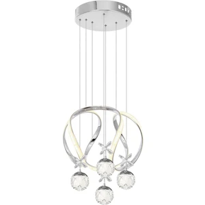 Eray Aydınlatma 1625-40 Kr 4 Toplu Krom LED Avize(Beyaz Işık -Sarı Işık - Gün Işığı)