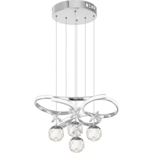 Eray Aydınlatma 9225-40 Kr 4 Toplu Krom LED Avize(Beyaz Işık -Sarı Işık - Gün Işığı)