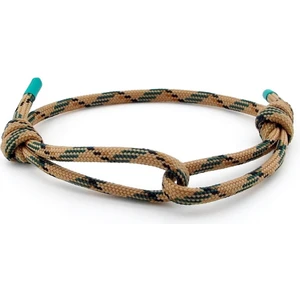 Kahve Yeşil Paracord Ayarlanabiir Bağlama Erkek Bileklik M050F