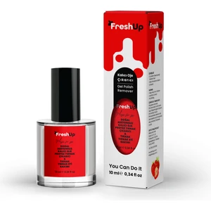 Fresh Up Asetonsuz, Doğal, Kalıcı Oje ,Protez Tırnak  Çıkarıcı Jel, Çilek